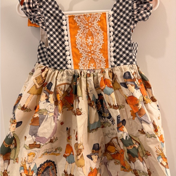 Handmade Thanksgiving and Gingham Girls Dress